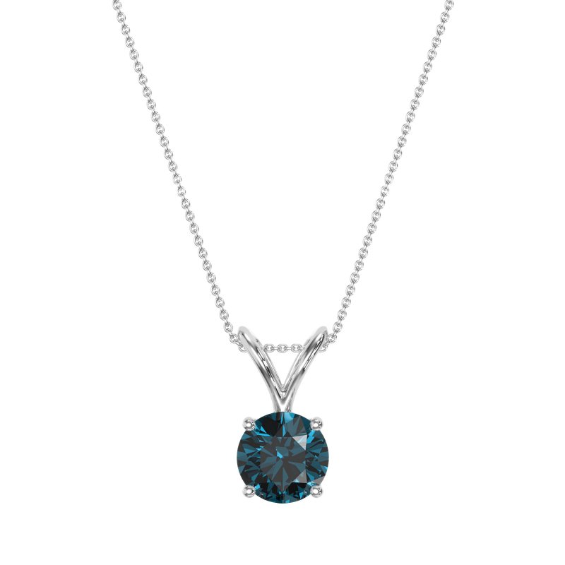 Solitaire Round Split Bail Necklace