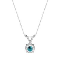 Solitaire Round Split Bail Necklace