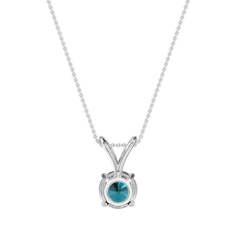 Solitaire Round Split Bail Necklace