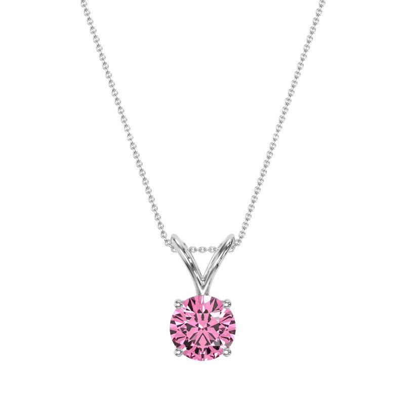 Solitaire Round Split Bail Necklace