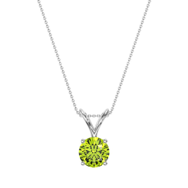 Solitaire Round Split Bail Necklace