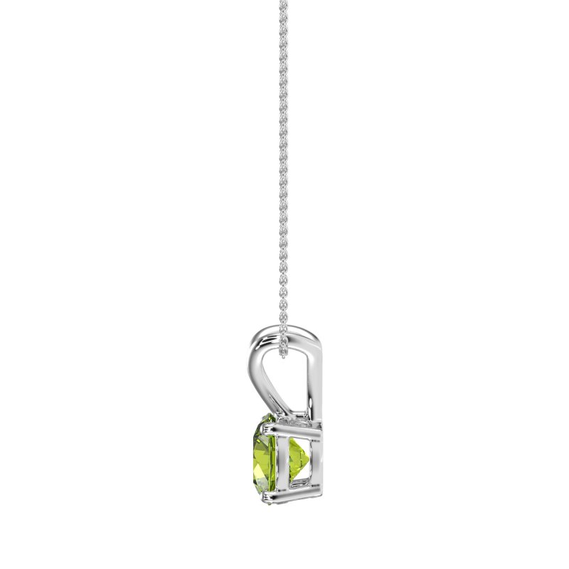 Solitaire Round Split Bail Necklace