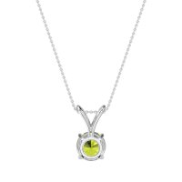 Solitaire Round Split Bail Necklace