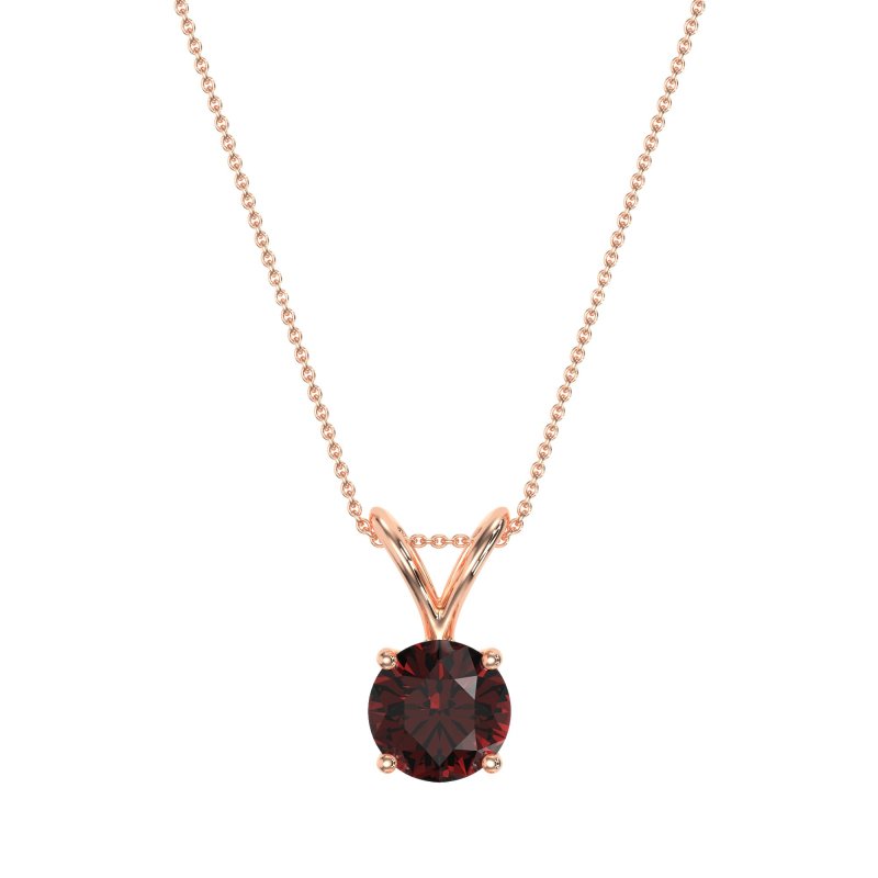 Solitaire Round Split Bail Necklace
