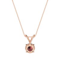 Solitaire Round Split Bail Necklace