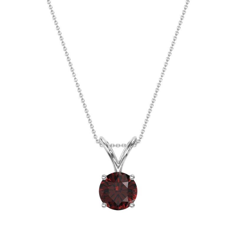 Solitaire Round Split Bail Necklace