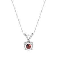 Solitaire Round Split Bail Necklace
