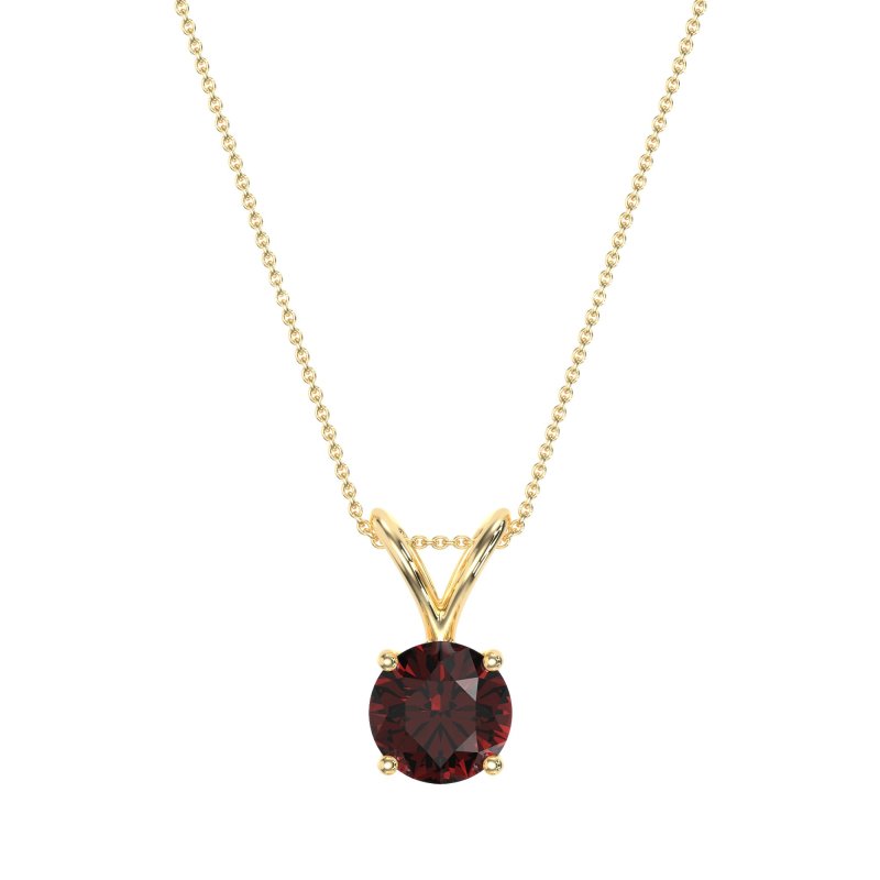 Solitaire Round Split Bail Necklace