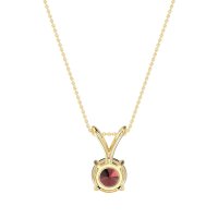 Solitaire Round Split Bail Necklace