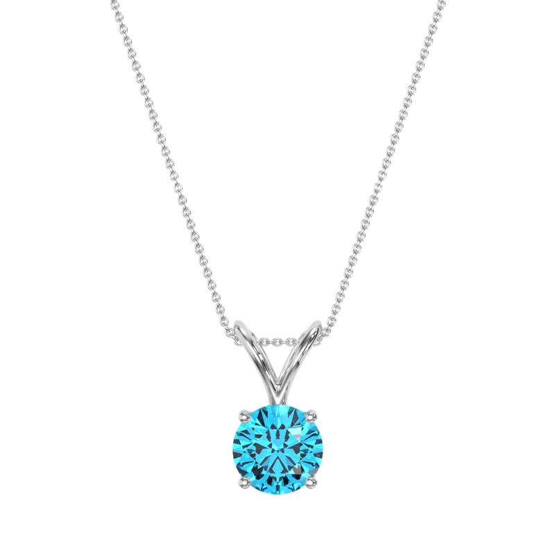 Solitaire Round Split Bail Necklace