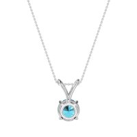 Solitaire Round Split Bail Necklace