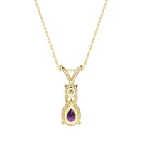 Round and Pear Dangling Necklace