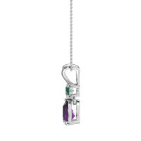 Round and Pear Dangling Necklace