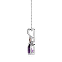 Round and Pear Dangling Necklace