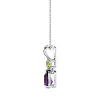Round and Pear Dangling Necklace