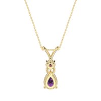 Round and Pear Dangling Necklace