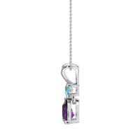 Round and Pear Dangling Necklace