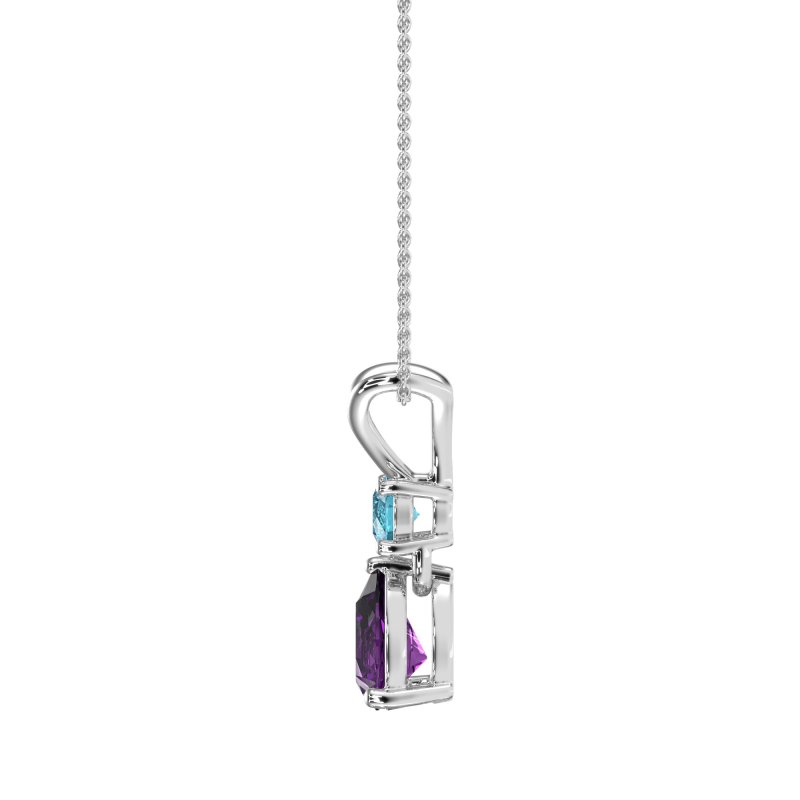 Round and Pear Dangling Necklace
