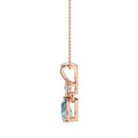 Round and Pear Dangling Necklace