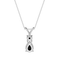 Round and Pear Dangling Necklace