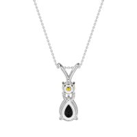 Round and Pear Dangling Necklace