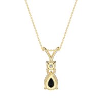 Round and Pear Dangling Necklace