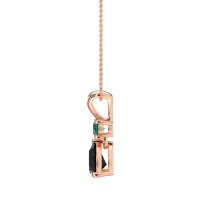 Round and Pear Dangling Necklace