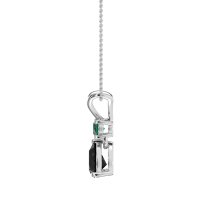 Round and Pear Dangling Necklace