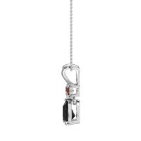 Round and Pear Dangling Necklace