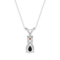 Round and Pear Dangling Necklace