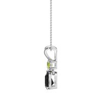 Round and Pear Dangling Necklace