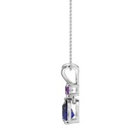 Round and Pear Dangling Necklace