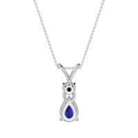 Round and Pear Dangling Necklace