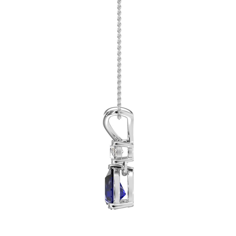 Round and Pear Dangling Necklace