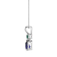 Round and Pear Dangling Necklace