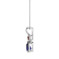 Round and Pear Dangling Necklace