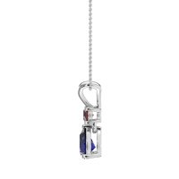 Round and Pear Dangling Necklace