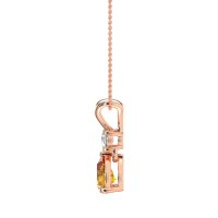 Round and Pear Dangling Necklace