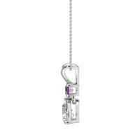 Round and Pear Dangling Necklace