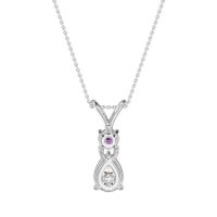 Round and Pear Dangling Necklace