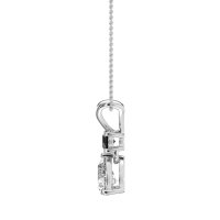 Round and Pear Dangling Necklace