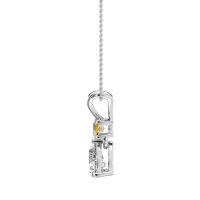 Round and Pear Dangling Necklace