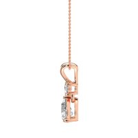 Round and Pear Dangling Necklace