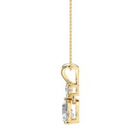Round and Pear Dangling Necklace