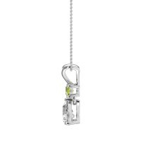 Round and Pear Dangling Necklace