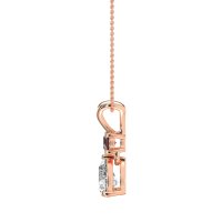 Round and Pear Dangling Necklace