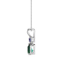 Round and Pear Dangling Necklace