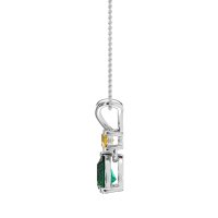 Round and Pear Dangling Necklace