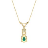 Round and Pear Dangling Necklace