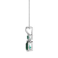 Round and Pear Dangling Necklace